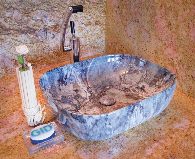 Раковина накладная 50см Gid K397G124 серый