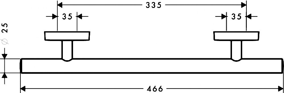 Поручень Hansgrohe PuraVida 41513000 Хром