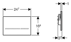 Кнопка смыва Geberit Sigma 80 116.090.SG.1 черный