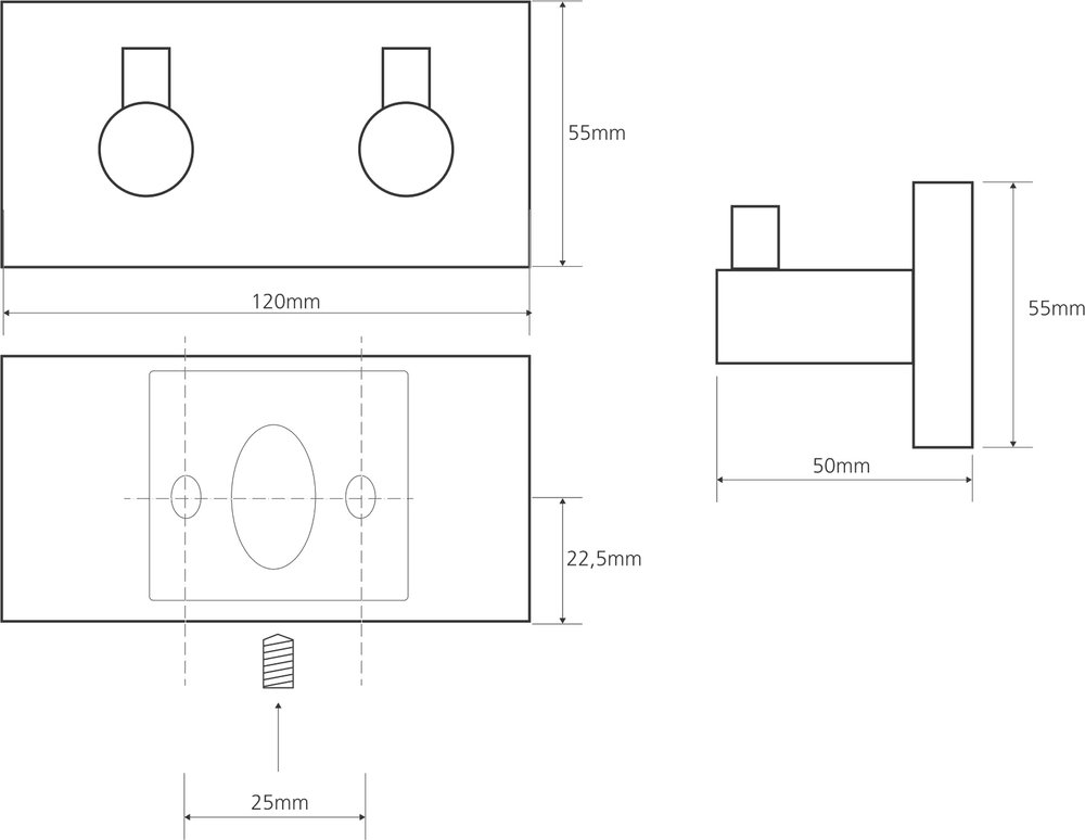 Крючок Bemeta Beta 132405202 Хром