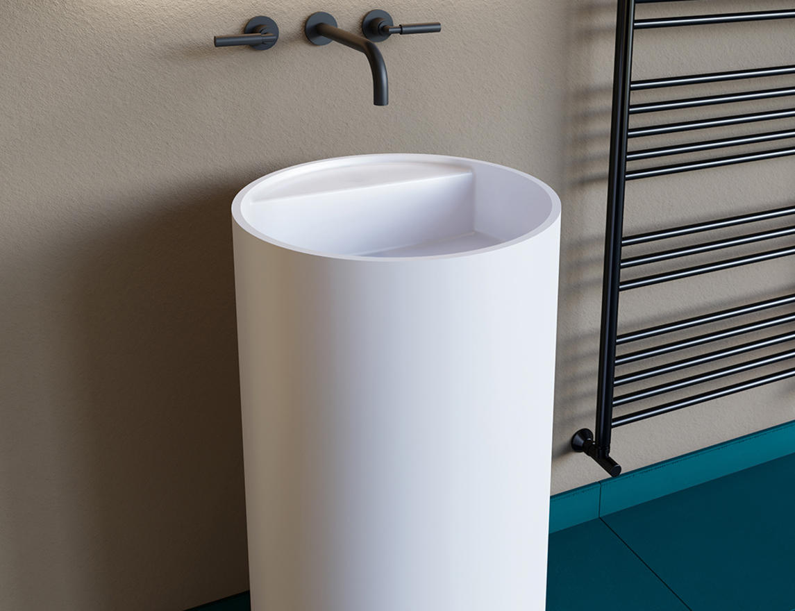 Раковина напольная 45см Salini Armonia 130114G белый