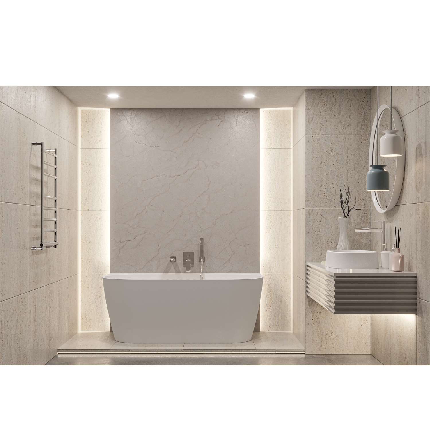 Ванна WHITECROSS Pearl B 155x78 (белый мат) иск. камень