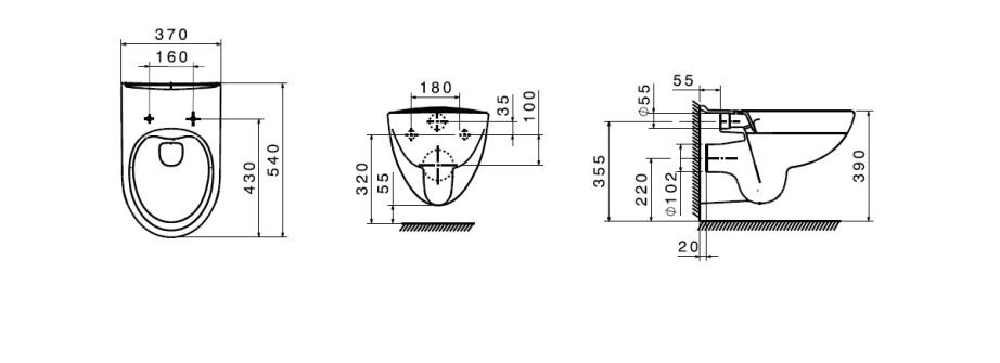 Унитаз Roca Victoria Rimless 34639300Y подвесной без сиденья