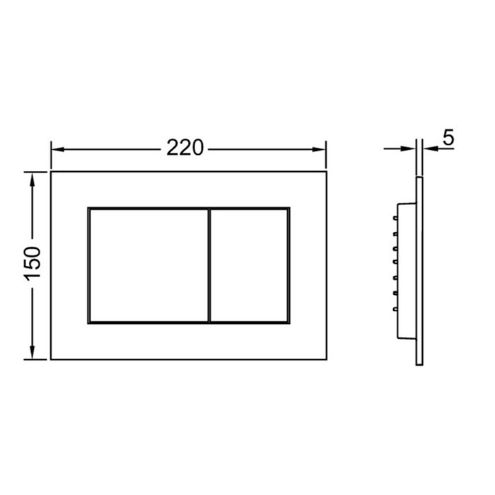 Готовое решение для подвесных унитазов TECE Profil K440403 черный глянцевый
