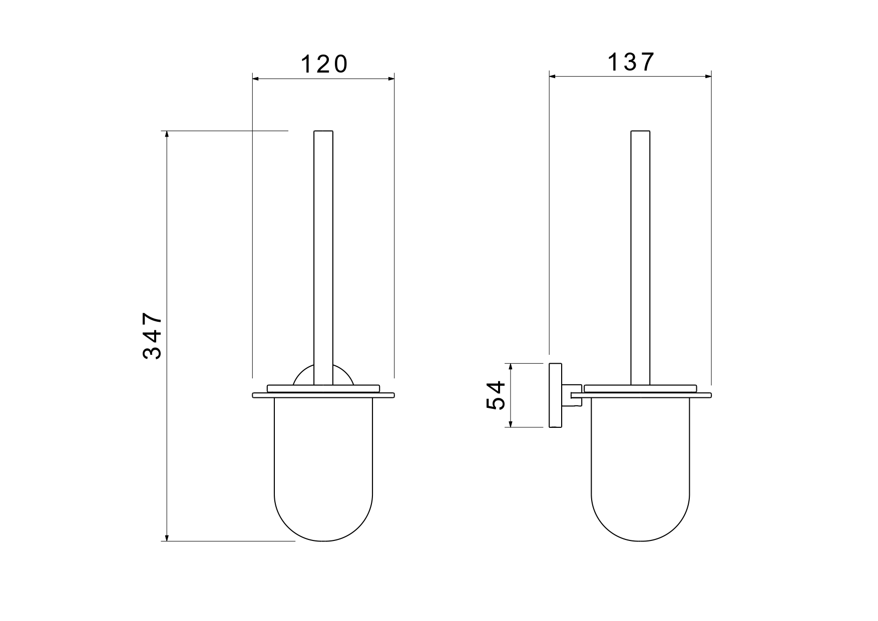 Ершик подвесной Aquatek Оберон AQ4210CR хром