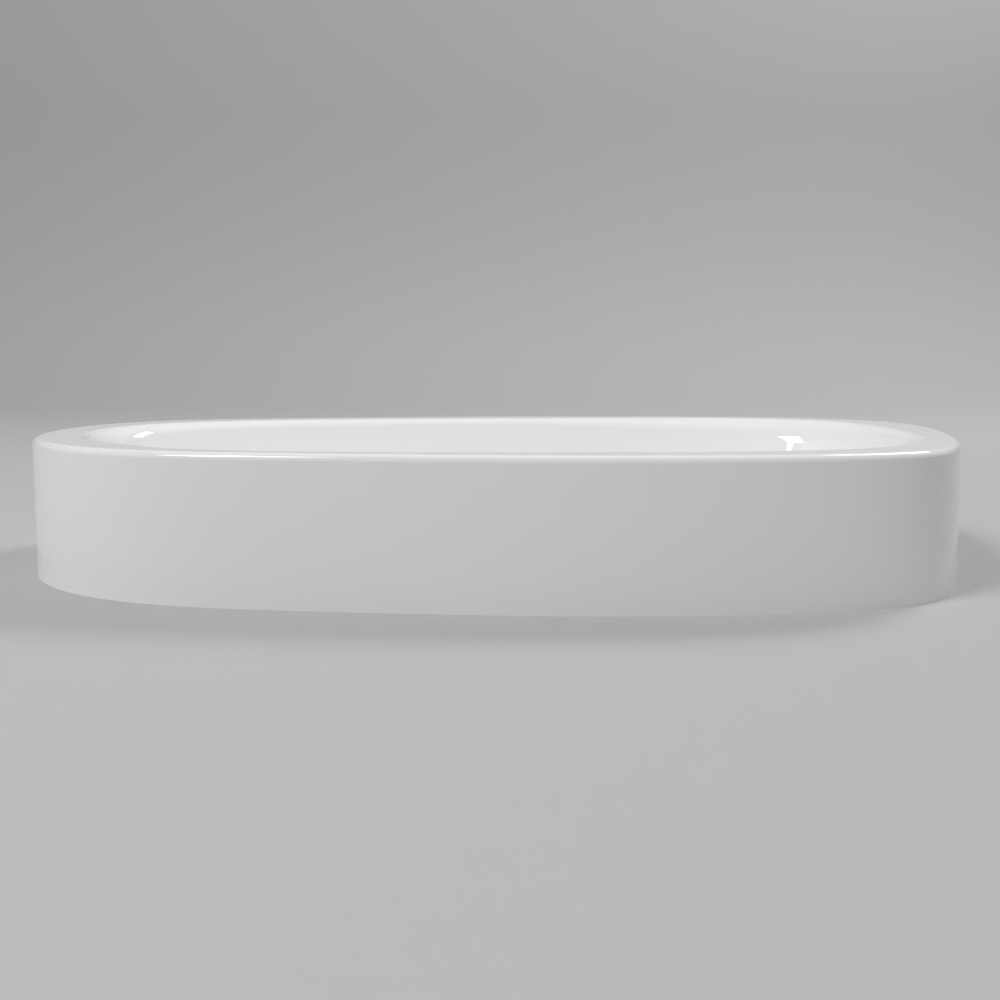 Умывальник WHITECROSS Moonstone E 70x35 (белый глянец) иск. камень