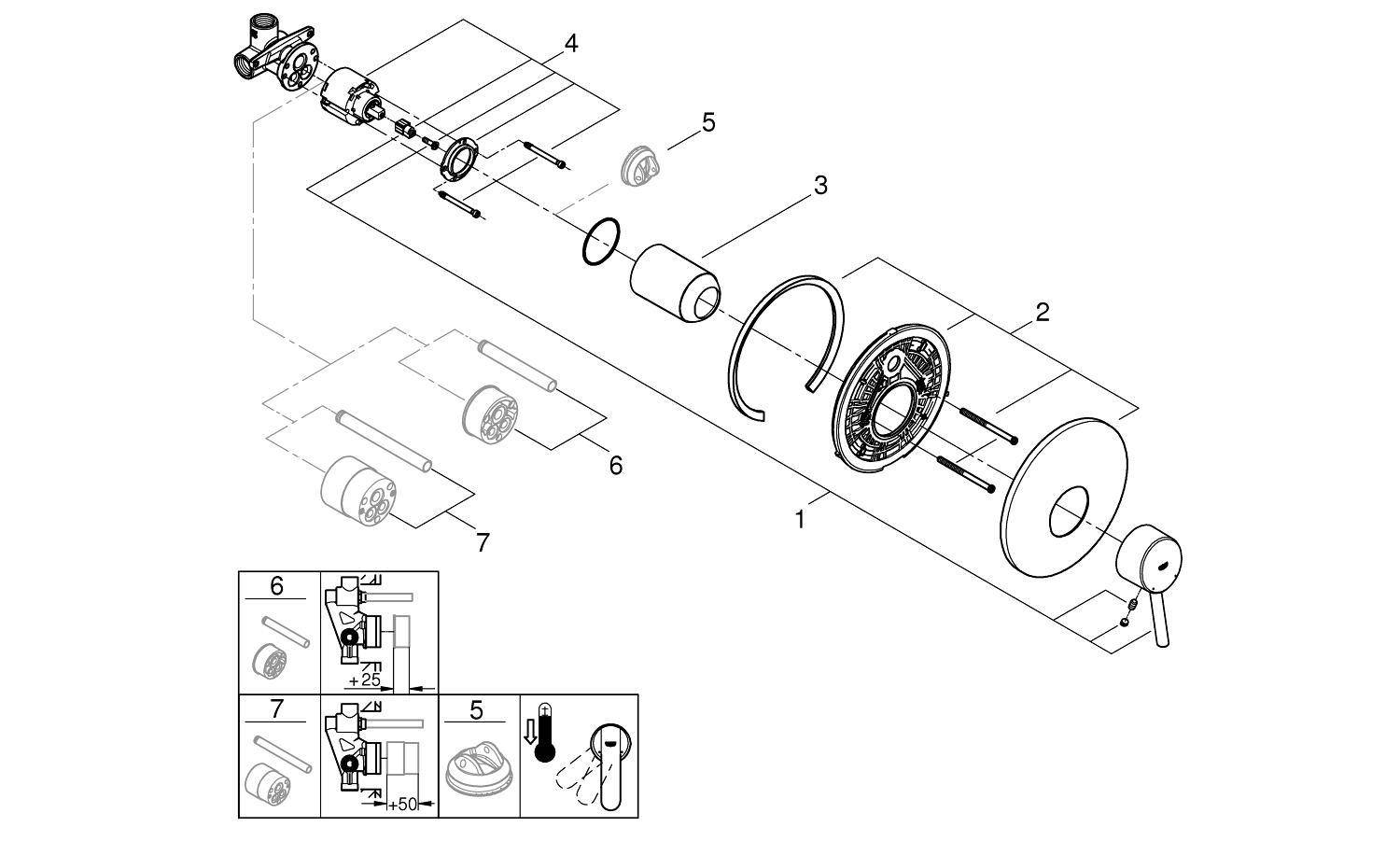 Смеситель для душа Grohe Concetto 32213001 хром
