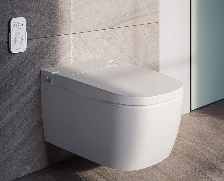 Унитаз подвесной безободковый Vitra V-Care Basic 5674B003-6193 с сиденьем микролифт