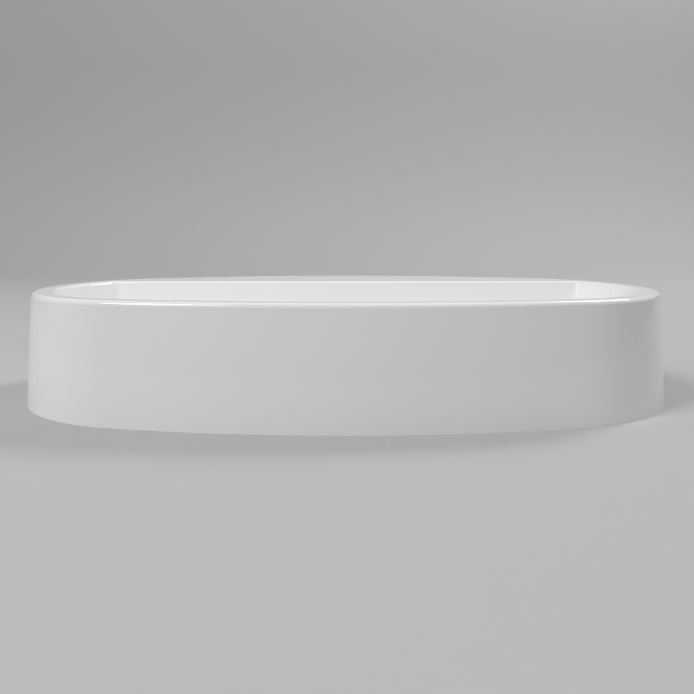 Умывальник WHITECROSS Obsidian D 65x37 (белый глянец) иск. камень