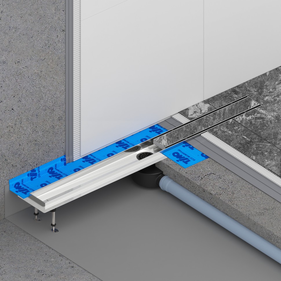 Душевой лоток (двухсторонняя решетка) TIMO Drain System DS230208/01, сатин