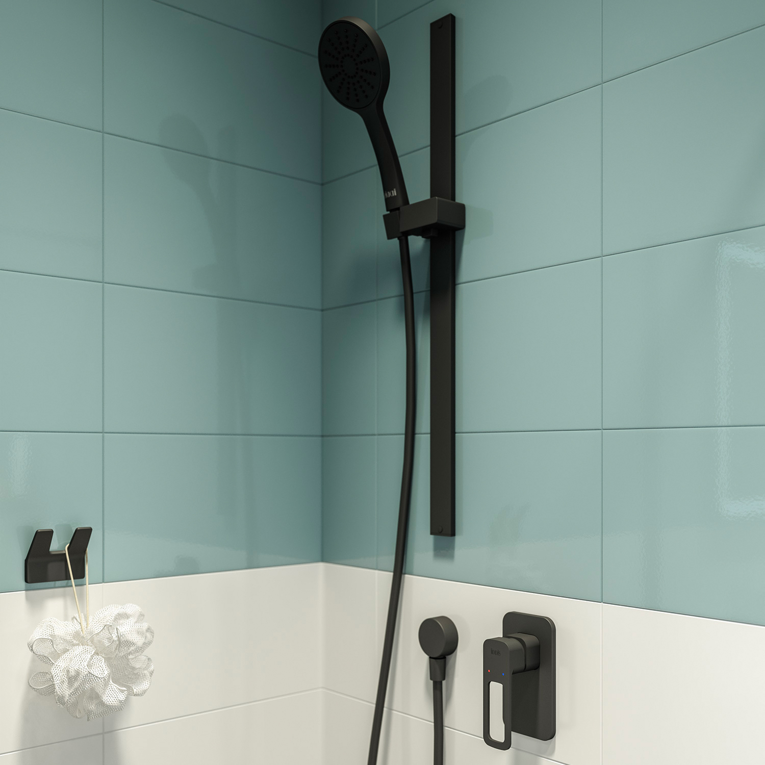 Смеситель для ванны с душем IDDIS Slide SLIBL00i66 черный матовый