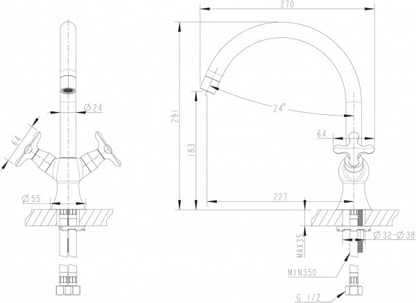 Смеситель для ванны с душем Bravat Summer Rain F677111C-01 хром