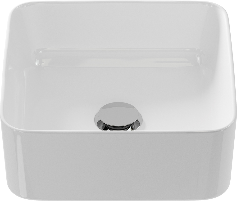 Раковина накладная 35см Cersanit Crea 35 Square UM-CRE35/1-oc-S белый