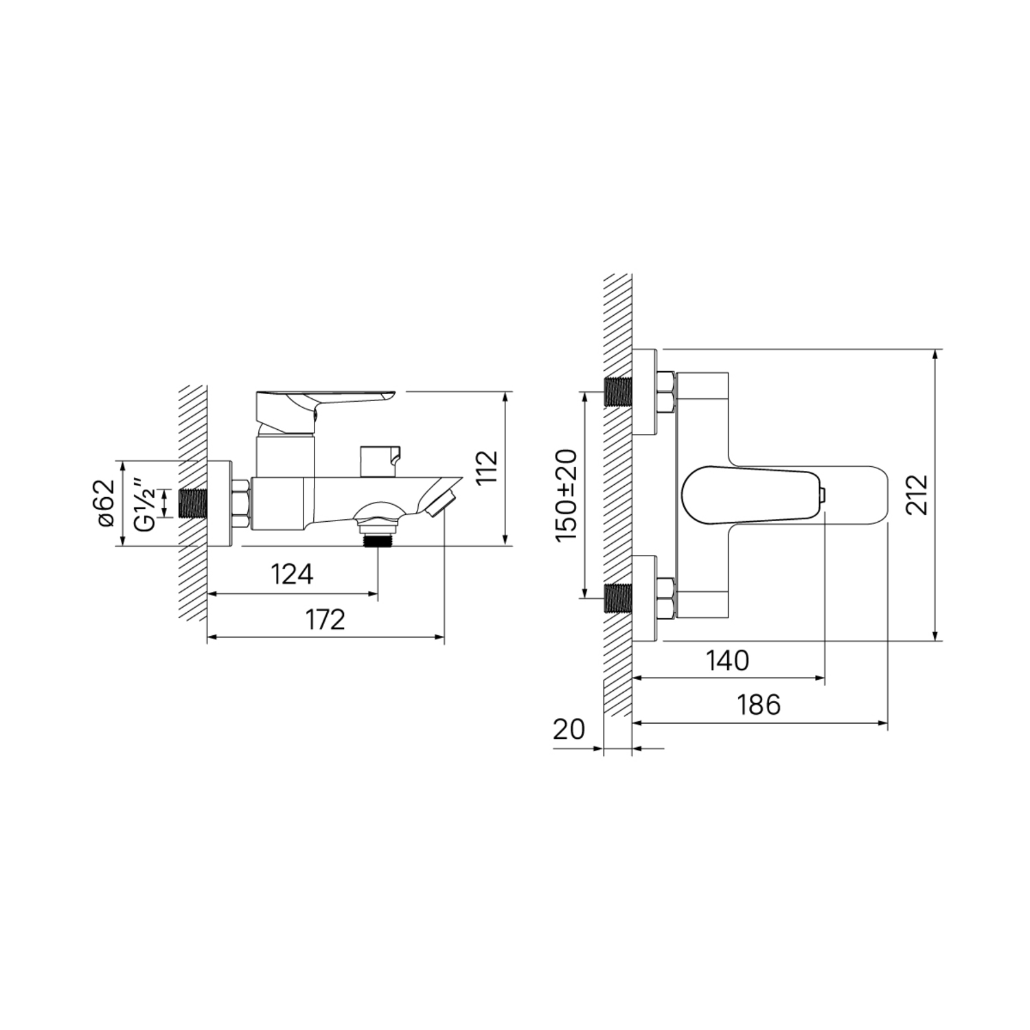 Смеситель для ванны с душем IDDIS Cloud CLOWG02i02 белый глянцевый/золото