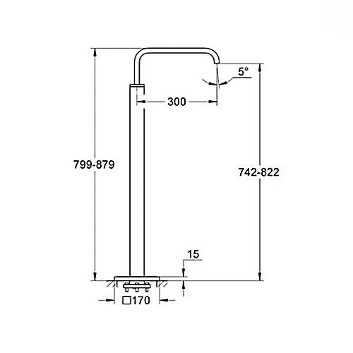 Излив для ванны Grohe Allure 13218000 хром