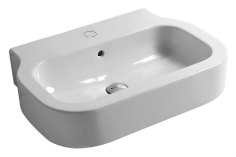 Раковина подвесная 60см Azzurra Glaze GLZ260M/SOSPbi*1 белый