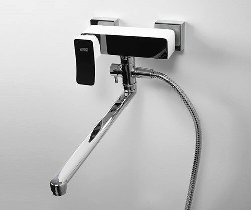 Смеситель для ванны с душем WasserKraft Aller 1062LWHITE хром/белый