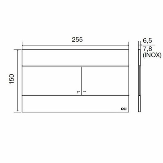 Кнопка смыва для унитазов OLI SLIM 659044 хром глянцевый