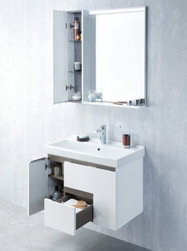 Зеркальный шкаф Акватон Рене 80 с подсветкой 1A222502NRC80 Белый