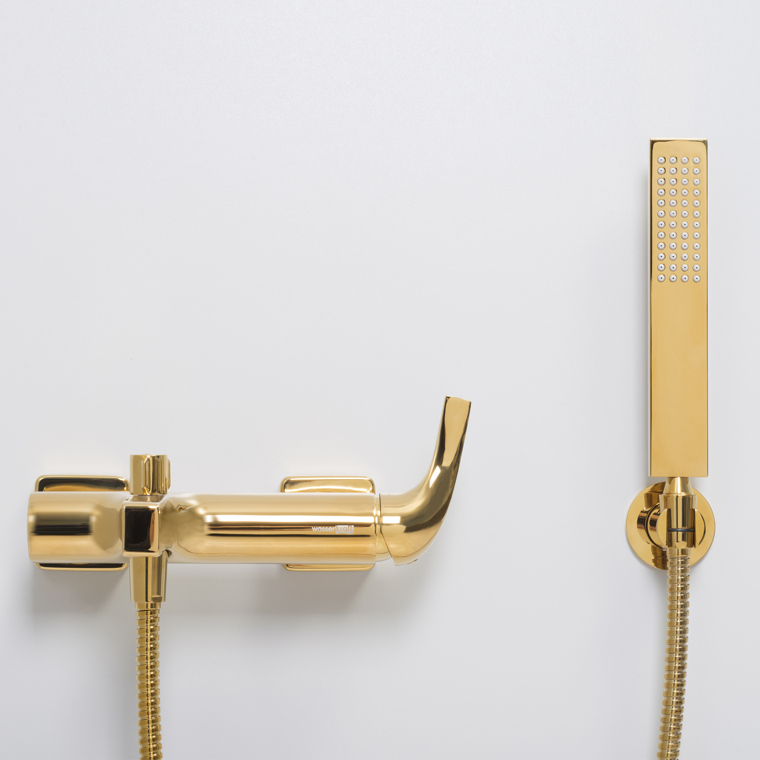Смеситель для ванны с душем WasserKraft Sauer 7101 золото