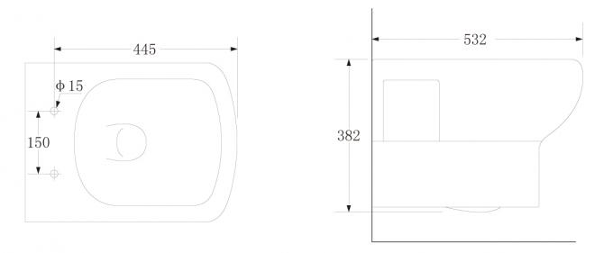 Унитаз подвесной Creo Ceramique Tours TO1100+TO1001 белый