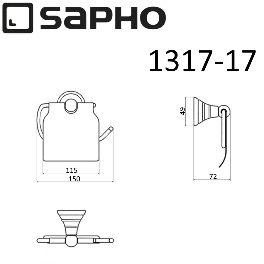 Держатель туалетной бумаги Sapho DIAMOND 1317-17 хром