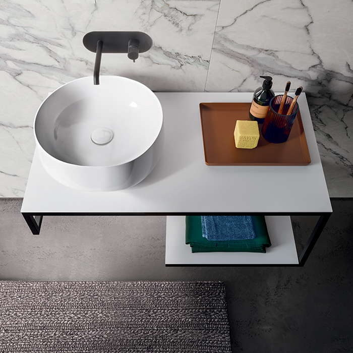 Раковина накладная 40см Kerasan Nolita 534401 белый