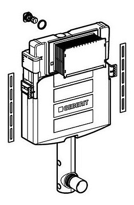 Бачок скрытого монтажа для приставных унитазов Geberit Duofix UP320 109.300.00.5