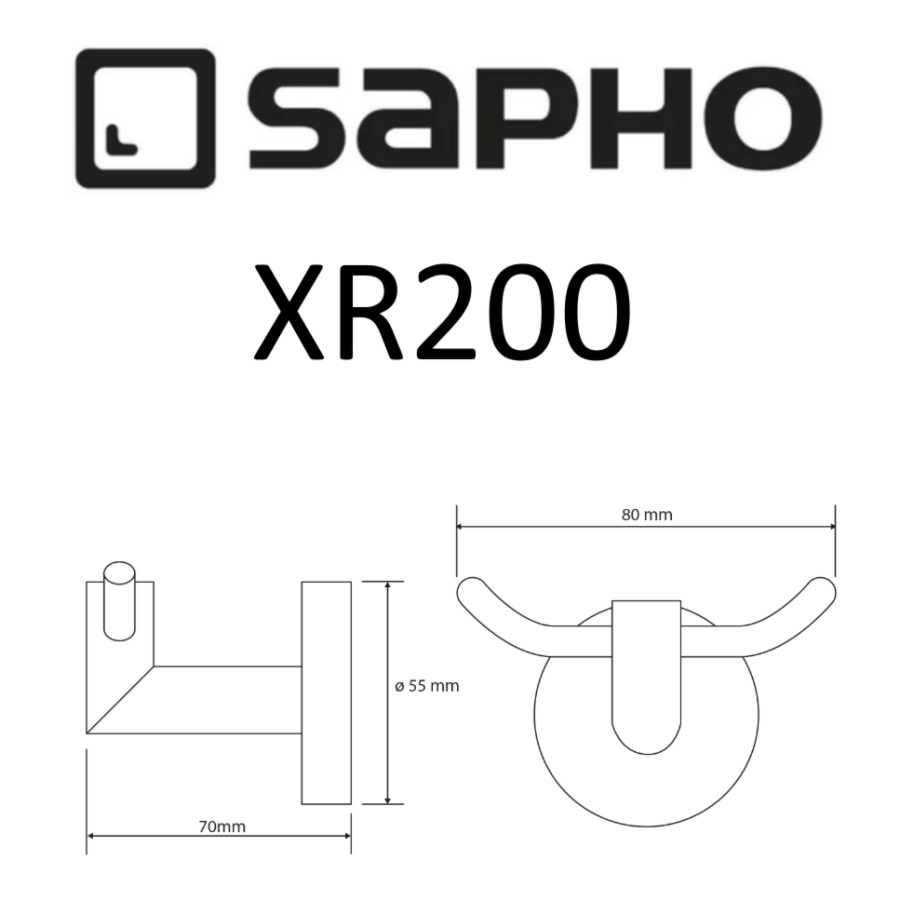 Крючок Sapho X-ROUND XR200 хром