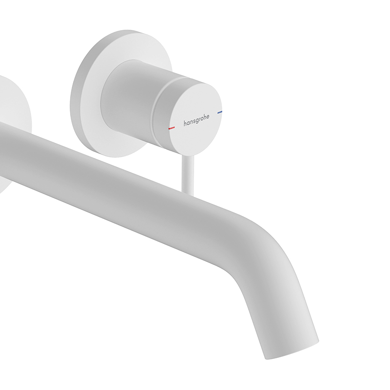 Смеситель для раковины (излив 225мм) Hansgrohe Tecturis S 73351700 белый матовый