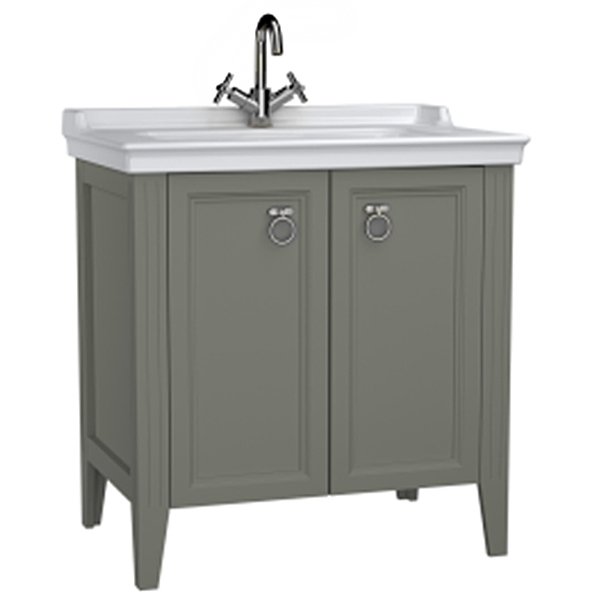 Тумба с раковиной Vitra Valarte 80 Серая матовая