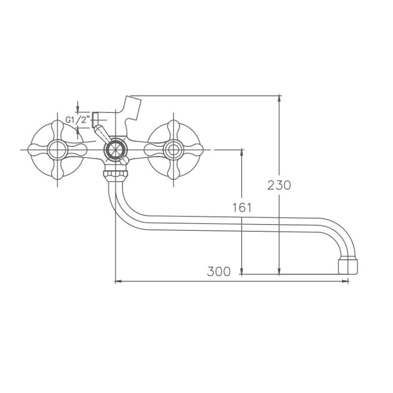 Смеситель для ванны Haiba HB2226, хром