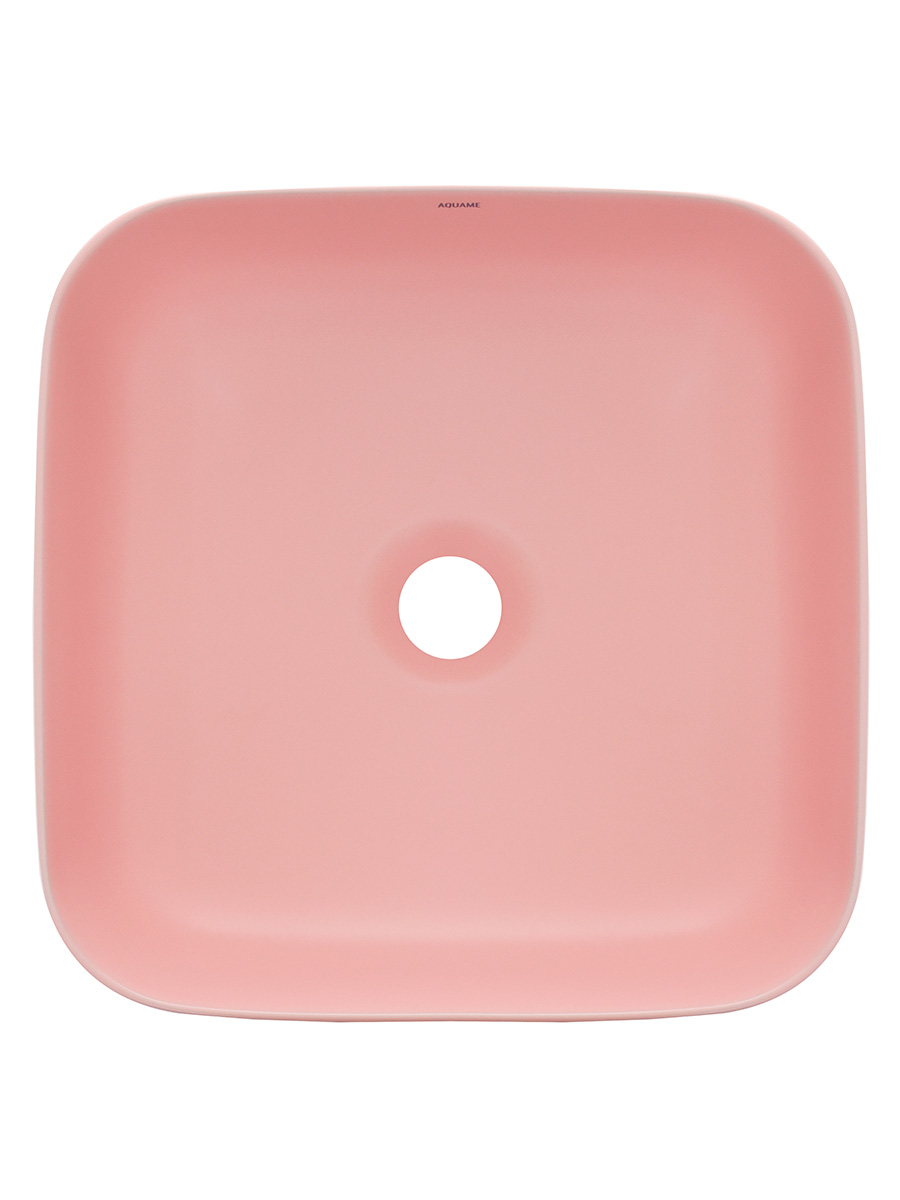 Раковина накладная 39см AQUAme AQM5011MP розовый матовый