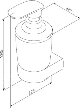 Дозатор жидкого мыла AM PM Sensation A3036900 хром/матовое стекло