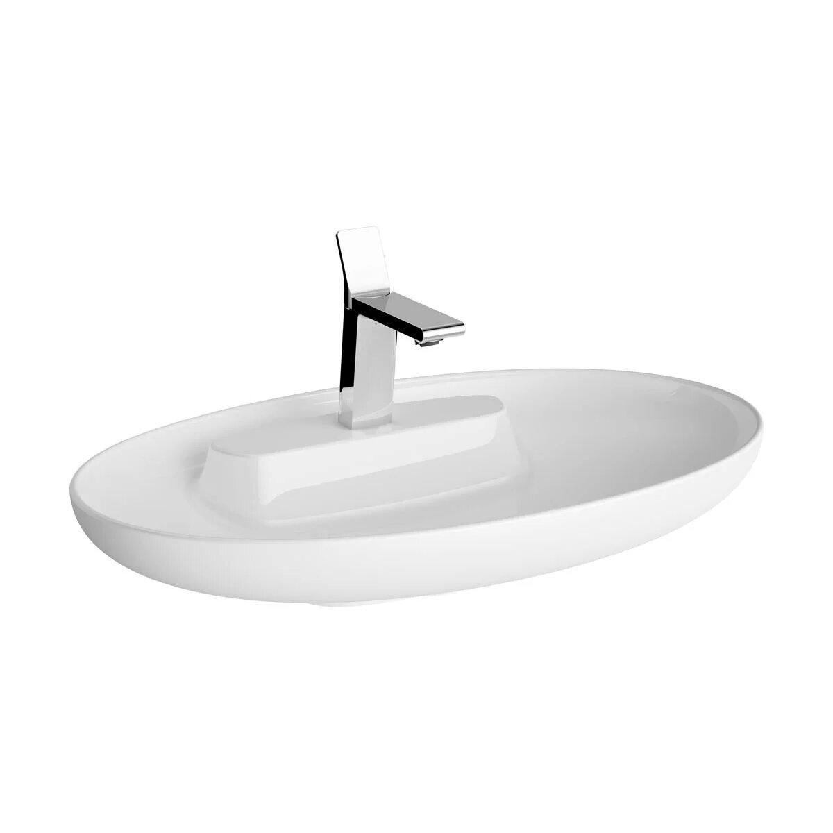 Раковина накладная 75см Vitra Memoria 5881B403-0563 белый