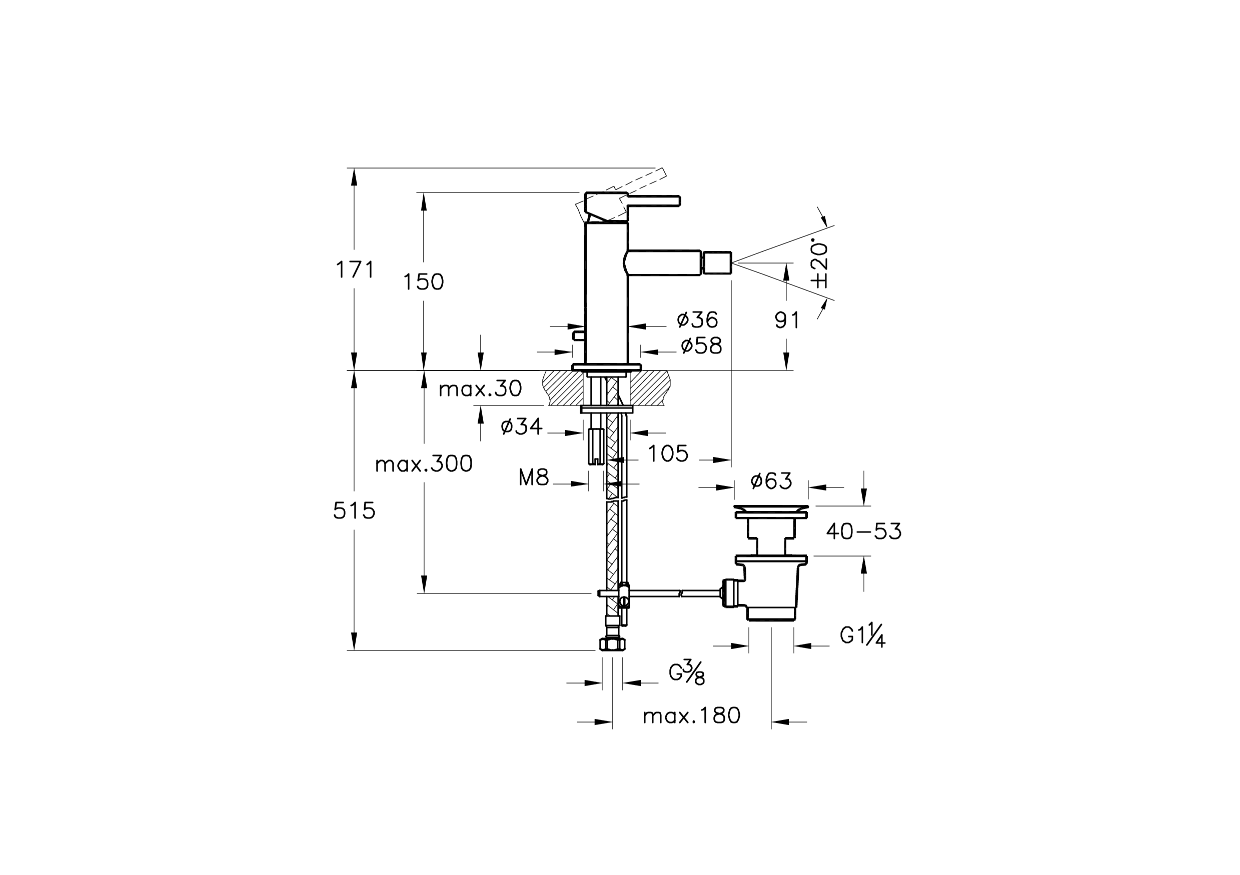 Смеситель для биде Vitra Origin A4255926 медь