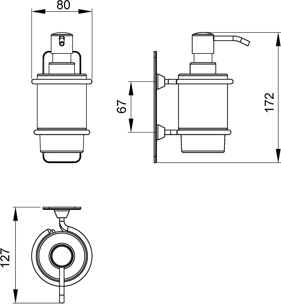 Дозатор для жидкого мыла Timo Nelson 150038/00 Хром