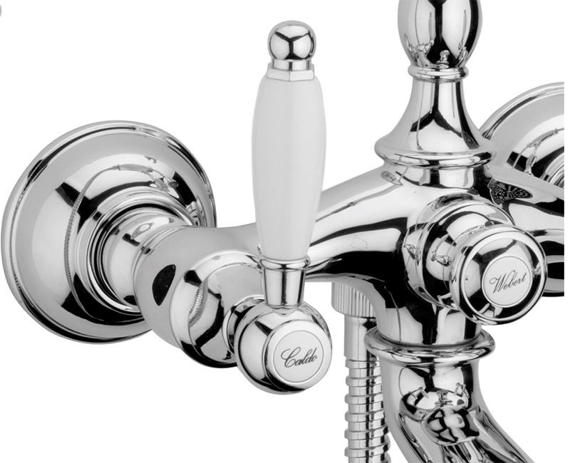 Смеситель для ванны Webert Dorian DO720201 Хром Белый