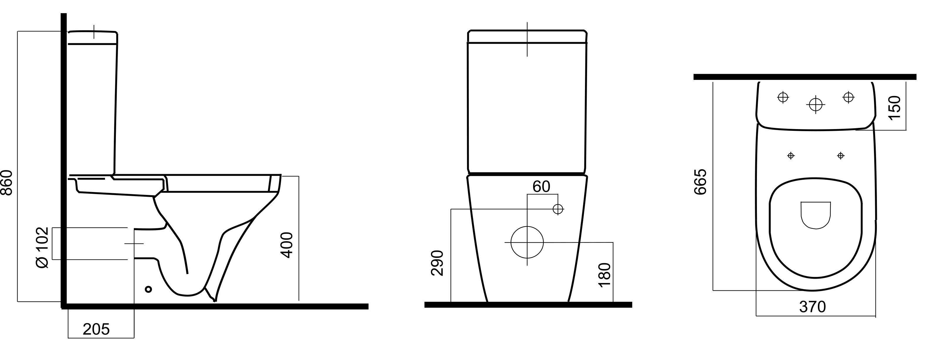 Унитаз-компакт AM PM Inspire C508607WH с бачком без сиденья