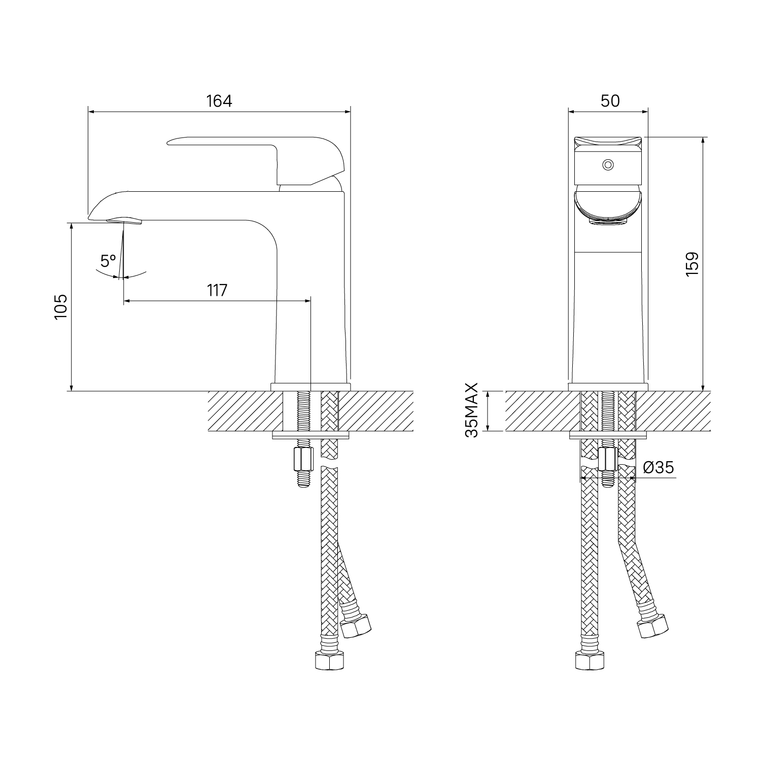Смеситель для раковины IDDIS Calipso CALSB00i01 хром глянцевый/белый