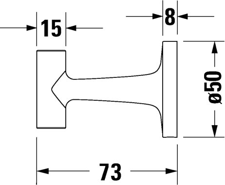 Крючок для полотенец Duravit Starck T 0099291000 Хром