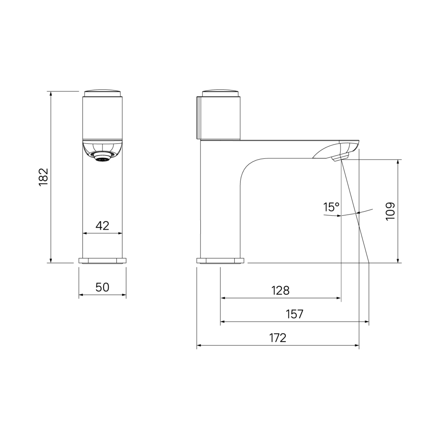 Смеситель для раковины IDDIS Slide SLIWTBTi01 белый матовый