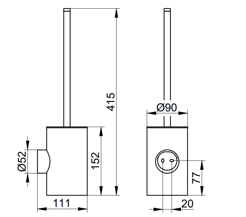 Ершик подвесной Keuco Reva 12864019000 хром