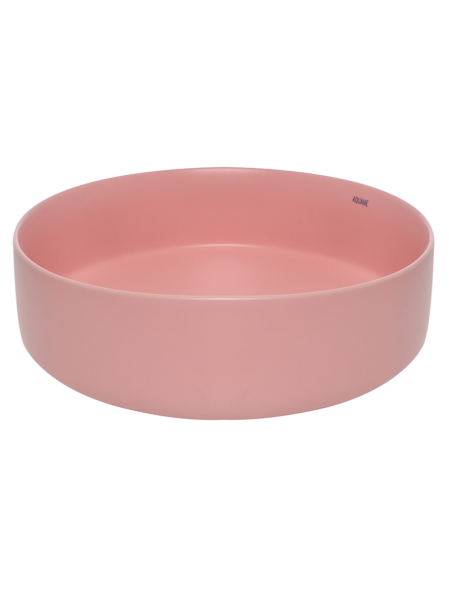 Раковина накладная 35.5см AQUAme AQM5012MP розовый матовый