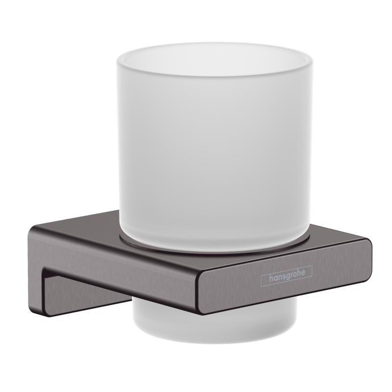 Стакан для ванной Hansgrohe AddStories 41749340 черный хром шлифованный