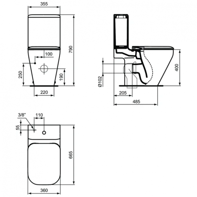 Бачок для унитаза Ideal Standard TONIC II K404901