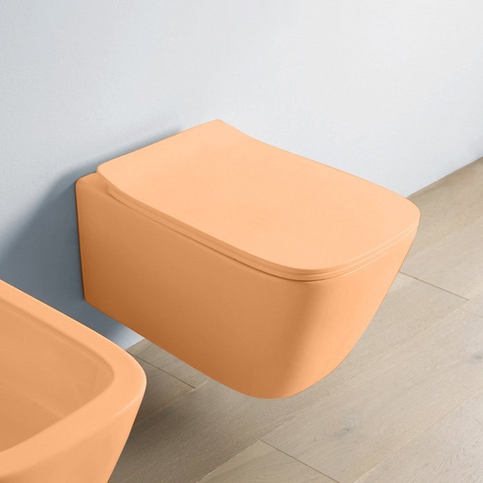 Унитаз подвесной ArtCeram A16 ASV003 13;00 оранжевый, без сиденья