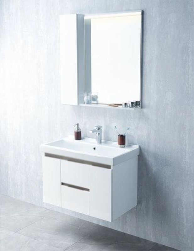 Зеркальный шкаф Акватон Рене 80 с подсветкой 1A222502NRC80 Белый