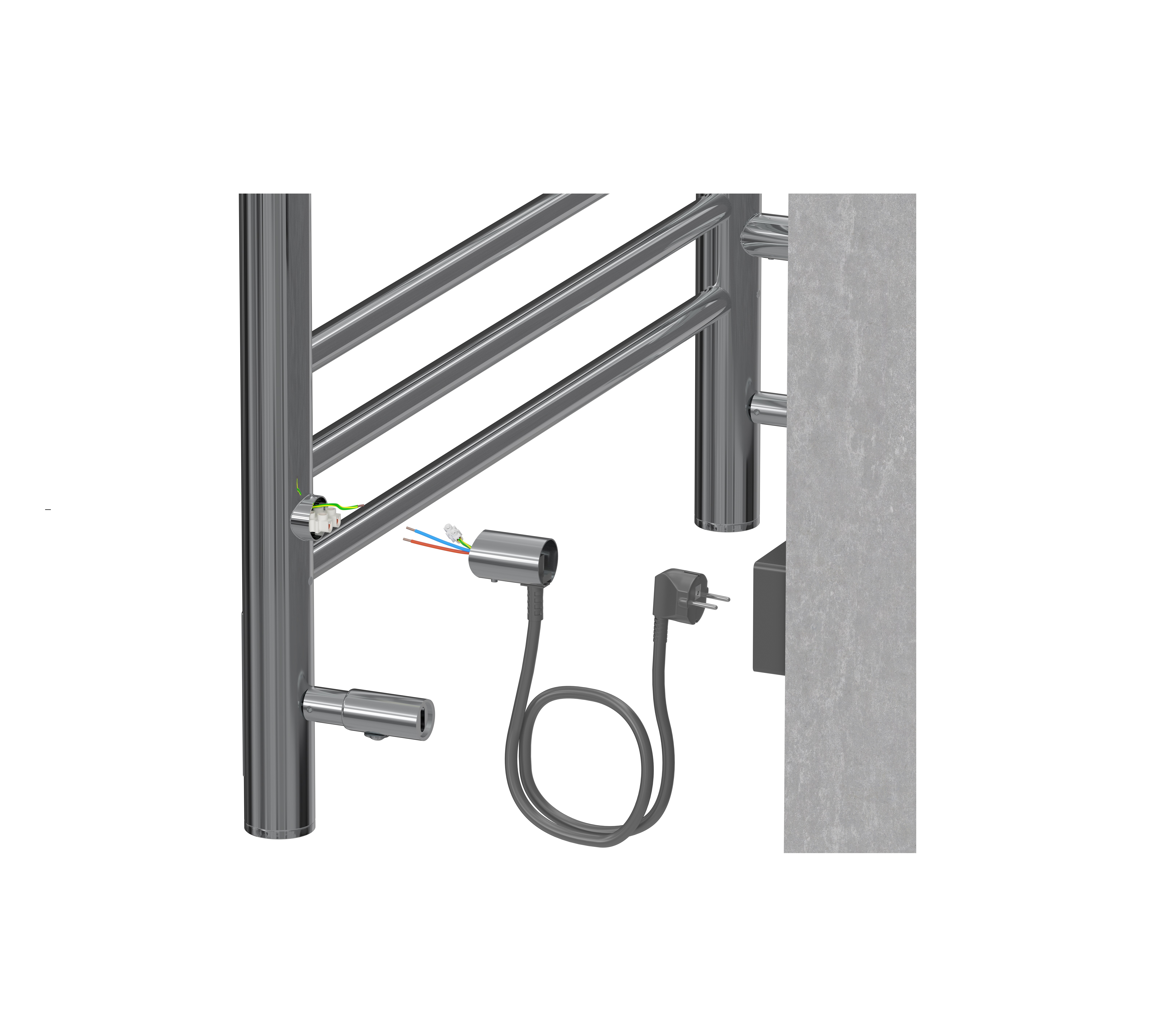 Полотенцесушитель элекрический Aquatek Альфа 70х50 хром