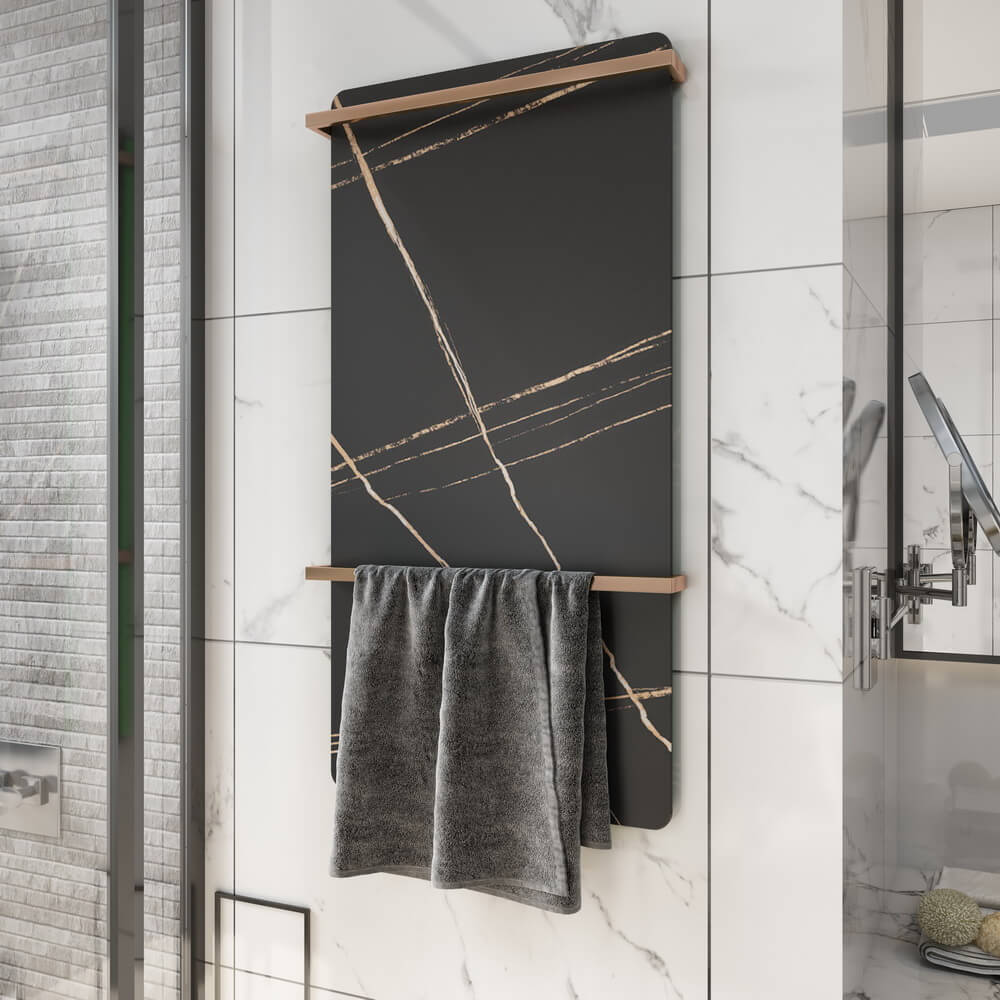 Полотенцесушитель электрический Black&White N-389 81х43.2 черный матовый